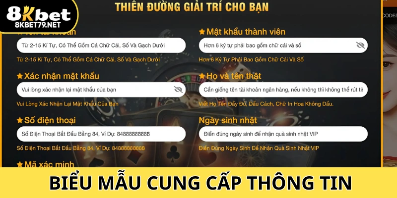 Biểu mẫu dành cho hội viên cung cấp thông tin